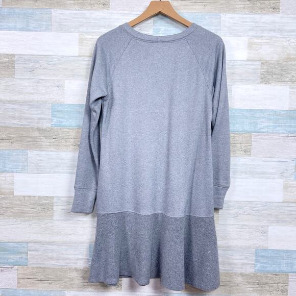 Cabi Flashdance Sweater Dress Gray French Terry Drop Waist 3459 Womens Small - Picture 4 of 9
